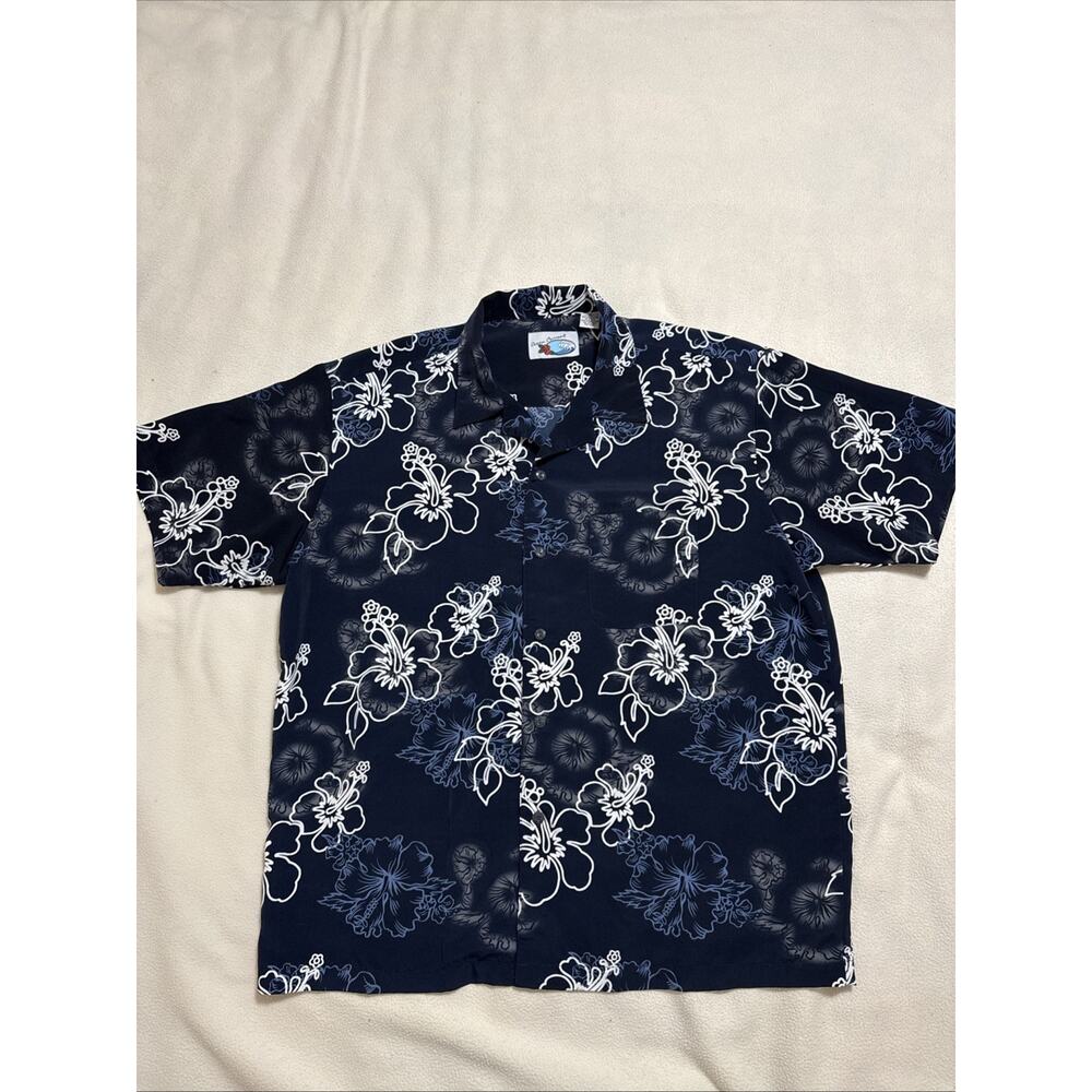 Ocean Current Men's L Multicolored Short Sleeve Button Up Hawaiian Camp Shirt